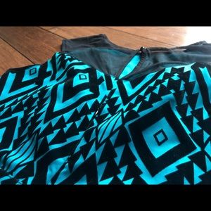 ✨Cute blue and black velvet burnout dress✨